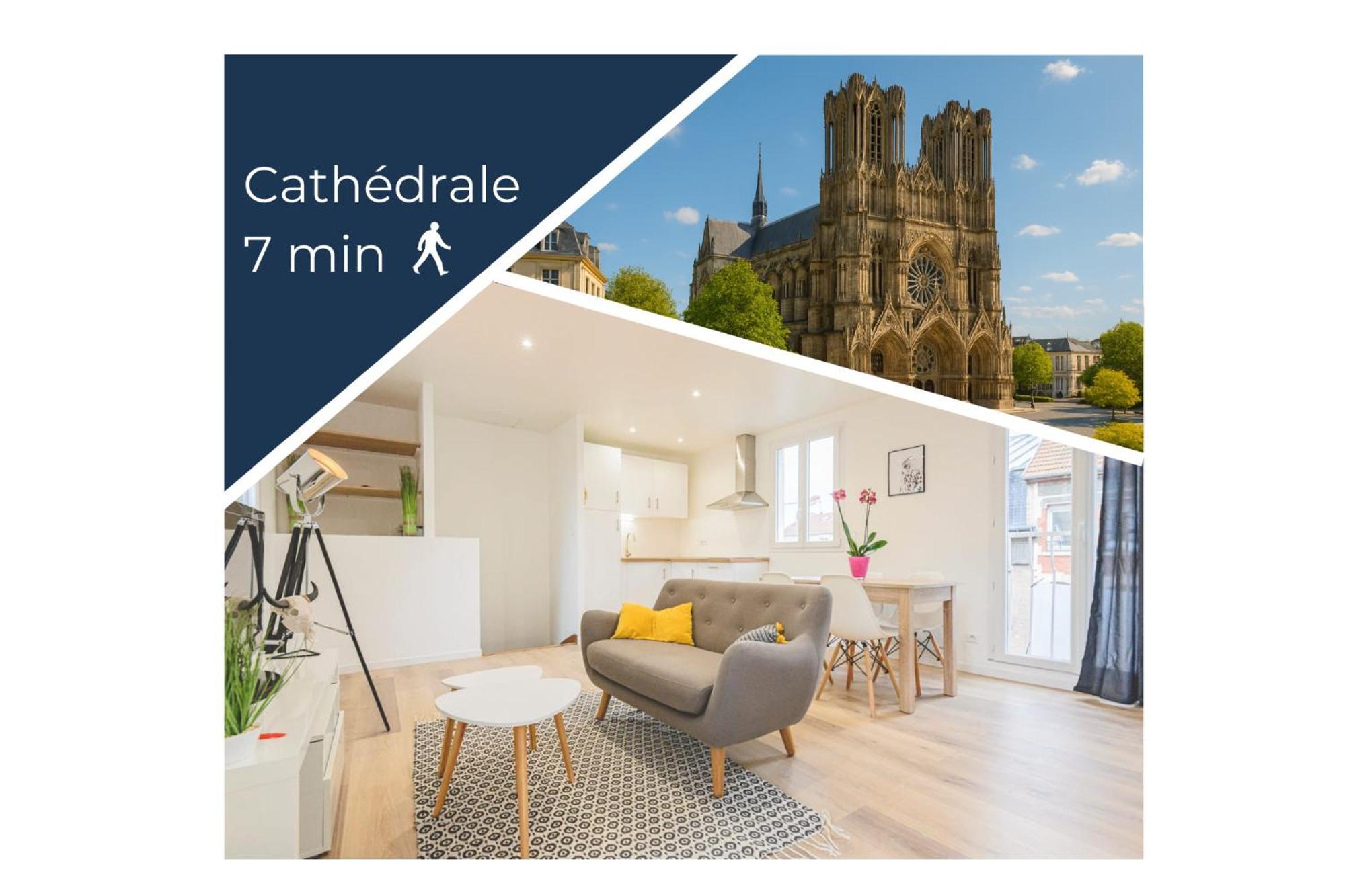 Appartement Lumineux Proche Cathedrale 랭스 외부 사진